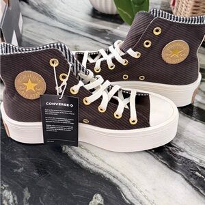 Converse Chuck Taylor all Star Lift Platform Hi Coururoy Plaid